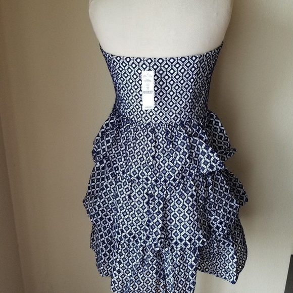 NWT White House Black Market Strapless Tier Dress - Picture 2 of 8